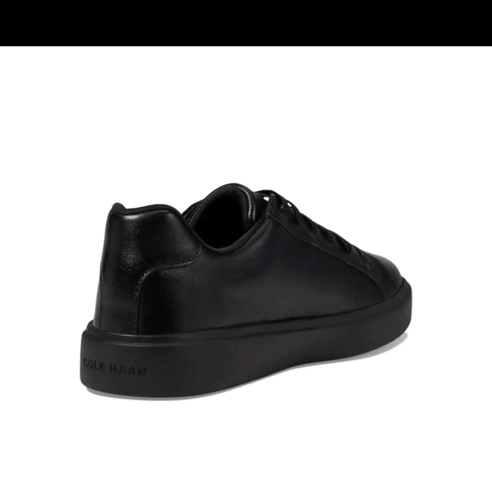 Cole Haan Women’s Grand Crosscourt Daily Leather Sneaker - Black/Black - Picture 4 of 9